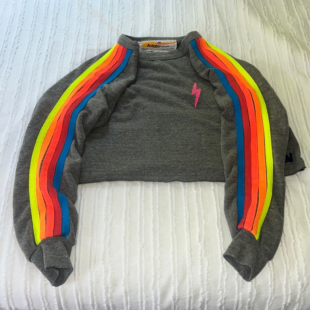 Aviator Nation Cropped Crew Sweatshirt SOLD OUT ON WEBSITE